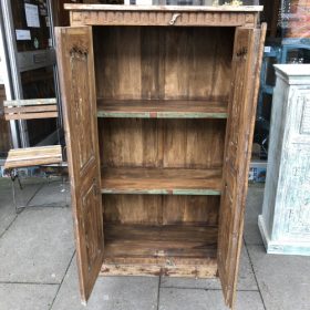 kh23 242 indian furniture old teak door cabinet carved
