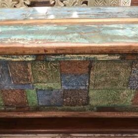 kh23 kh 172 indian furniture carved block storage trunk front