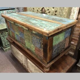 kh23 kh 172 indian furniture carved block storage trunk main