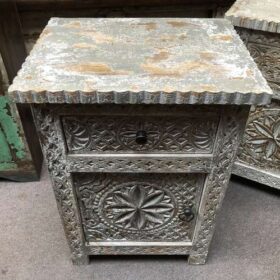 kh23 kh 208 indian furniture carved front bedside table above