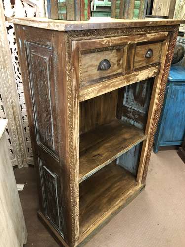 kh23 kh 243 indian furniture display case with 2 drawers left