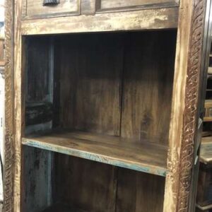 kh23 kh 243 indian furniture display case with 2 drawers inside