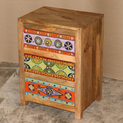 k78 2356 indian furniture hand painted drawers 3 colourful mango factory
