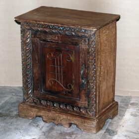 k78 2503 indian furniture carved door bedside cabinet table unit factory