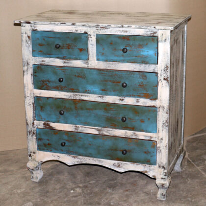 k78 2816 indian furniture shabby chest of drawers blue white factory