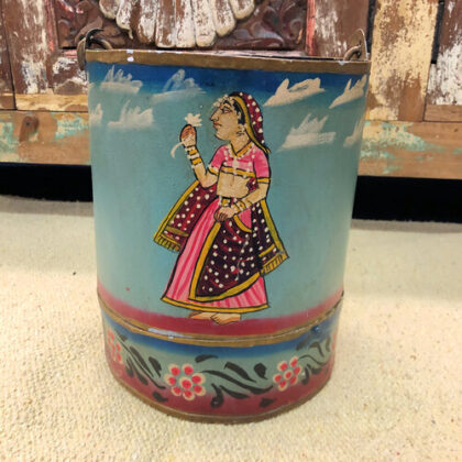 K78 2626 b indian accessory gift small hand painted pots reverse