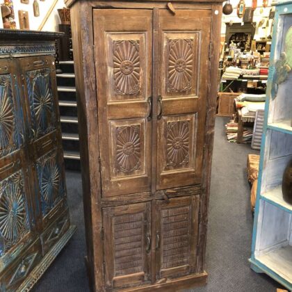 K78 2635 indian furntirue large carved door cabinet teak main