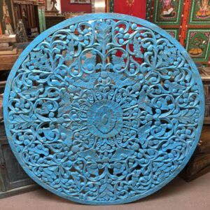 K78 VLG 103 indian furniture round blue wall panel main