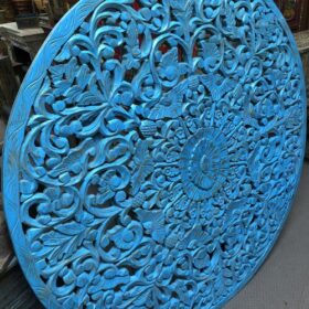 K78 VLG 103 indian furniture round blue wall panel left