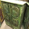 k78 2324 indian furniture sunburst unique cabinet green vintage main