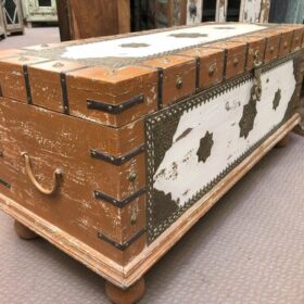 k78 2325 indian furniture wide sultan storage box brown left