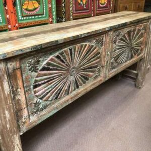 k78 2341 indian furniture sunburst console table large left