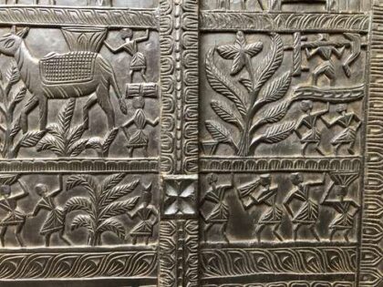 k78 2345 indian furniture nagaland carved panel carvings