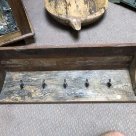 k78 2352 indian accessory reclaimed 5 hook panel shelf front