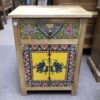 k78 2355 indian furniture hand painted bedside yellow main