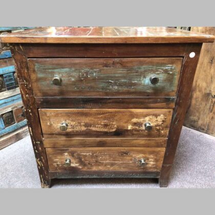 k78 2384 indian furniture petite chest of 3 drawers reclaimed main