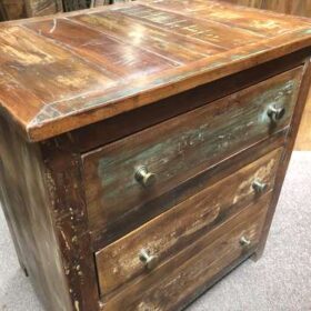 k78 2384 indian furniture petite chest of 3 drawers reclaimed close