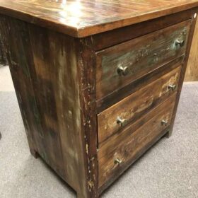 k78 2384 indian furniture petite chest of 3 drawers reclaimed left