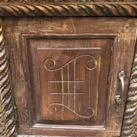 k78 2503 indian furniture carved door bedside cabinet table unit detail