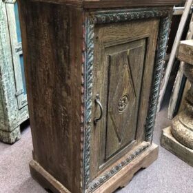 k78 2516 indian furniture carved front cabinet diamond left