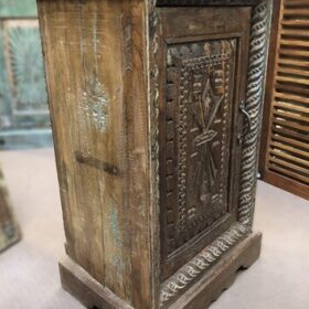 k78 2541 indian furniture carved front small cabinet left