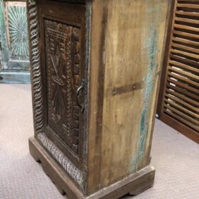 k78 2541 indian furniture carved front small cabinet right