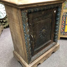 k78 2548 indian furniture carved edge bedside table cabinet left