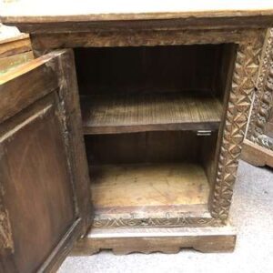 k78 2550 indian furniture carved door small cabinet reclaimed open