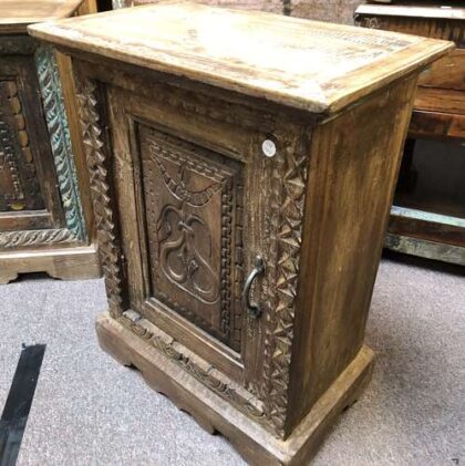 k78 2550 indian furniture carved door small cabinet reclaimed right