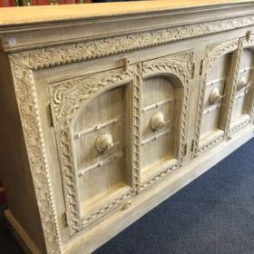 k78 2557 indian furniture large pale sideboard 4 door left