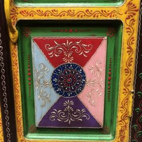 k78 2597 indian furniture very colourful cabinet close