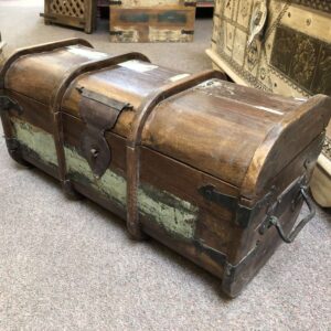 k78 2887 a indian furniture small seamans trunk rounded main