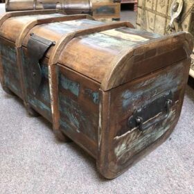 k78 2887 b indian furniture small seamans trunk rounded right