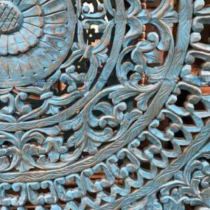 k78 vlg 106 indian furniture square blue wall panel carvings