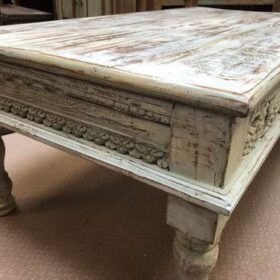 k78 2723 b indian furniture 4 sided carved edge table coffee corner