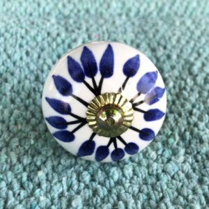 K78 2869 G indian ceramic knob drawer door stears blue white main