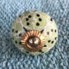 K78 2869 J indian ceramic knob drawer door spotted kiwi green main