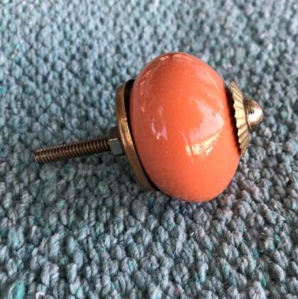 K78 2869 K indian ceramic knob drawer door orange circular side