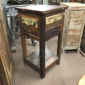 K79 2347 indian furniture reclaimed 2 drawer tables left