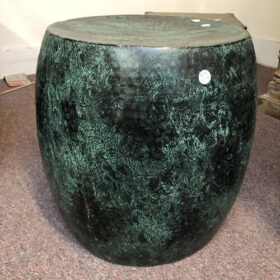 K79 2528 indian furniture hammered metal stool front