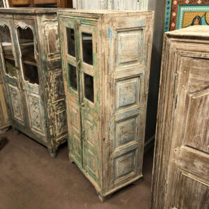 K79 2561 indian furniture slim blue green cabinet main