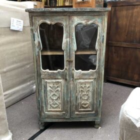 k79 2312 indian furniture ornate glass panel cabinet midsize main