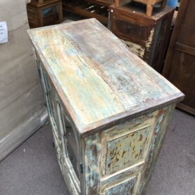 k79 2312 indian furniture ornate glass panel cabinet midsize top