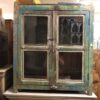 k79 2329 indian furniture blue green glass door unit storage main