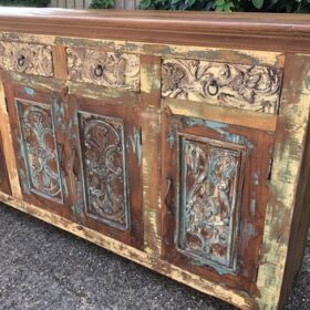 k79 2339 indian furniture 4 door drawer sideboard old door right