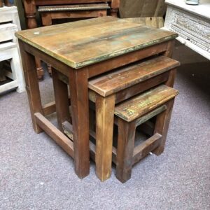 k79 2363 a indian furniture reclaimed nest of 3 tables left