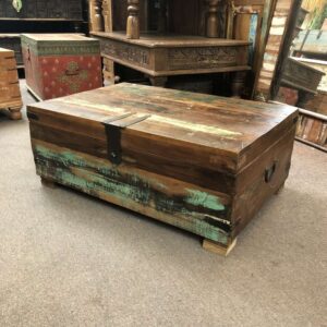 k79 2367 indian furniture reclaimed storage trunk low main