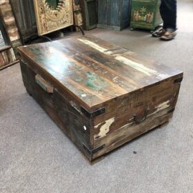 k79 2367 indian furniture reclaimed storage trunk low back