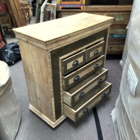 k79 2525 indian furniture natural ornate drawers embossed mango left