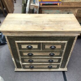 k79 2525 indian furniture natural ornate drawers embossed mango top